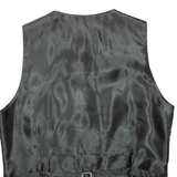 ART OF SILK Mens Blazer Waistcoat Black Silk S