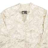 Womens Blazer Coat Gold Floral L
