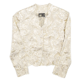 Womens Blazer Coat Gold Floral L