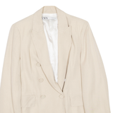 ZARA Womens Blazer Coat Beige M