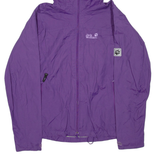 JACK WOLFSKIN Womens Rain Jacket Purple Hooded S