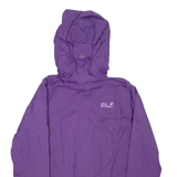 JACK WOLFSKIN Womens Rain Jacket Purple Hooded S
