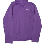 JACK WOLFSKIN Womens Rain Jacket Purple Hooded S