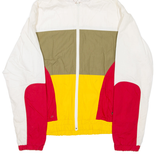 Mens Jacket Red Hooded Colourblock M