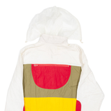 Mens Jacket Red Hooded Colourblock M