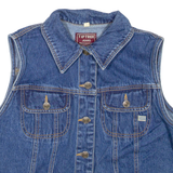 TIPTREE JEANS Sleeveless Cropped Womens Denim Jacket Blue M