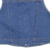 TIPTREE JEANS Sleeveless Cropped Womens Denim Jacket Blue M