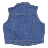 TIPTREE JEANS Sleeveless Cropped Womens Denim Jacket Blue M
