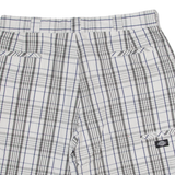 DICKIES Mens Workwear Shorts White Check 2XL W40