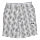 DICKIES Mens Workwear Shorts White Check 2XL W40