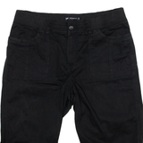 LEE Womens Pedal Pushers Shorts Black Relaxed XL W36