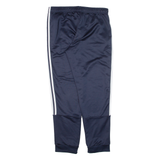 ADIDAS Mens Track Pants Blue Tapered L W32 L30