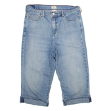 LEVI'S 512 Womens Pedal Pushers Shorts Blue Slim M W30