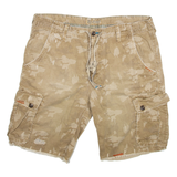 TRUE RELIGION Mens Cargo Shorts Brown Camouflage S W40