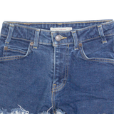 LEVI'S 721 High Rise Womens Denim Shorts Blue XS W24
