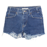 LEVI'S 721 High Rise Womens Denim Shorts Blue XS W24