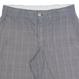 DICKIES Chino Mens Workwear Shorts Grey Check M W34