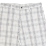 DICKIES Mens Chino Shorts White Check M W34