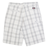 DICKIES Mens Chino Shorts White Check M W34