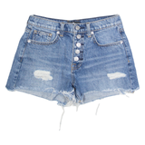 7 FOR ALL MANKIND Womens Denim Shorts Blue S W25