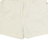 UNIONBAY Womens Denim Shorts Cream S W26