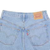 LEVI'S 501 Womens Denim Shorts Blue Striped S W28