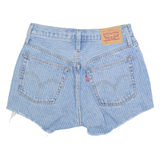 LEVI'S 501 Womens Denim Shorts Blue Striped S W28