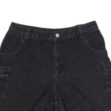 FADED GLORY Cargo Womens Denim Shorts Black M W30