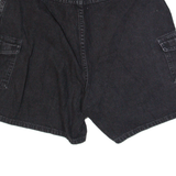 FADED GLORY Cargo Womens Denim Shorts Black M W30