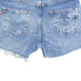 LEVI'S 501 BIG E Acid Wash Womens Denim Shorts Blue M W30