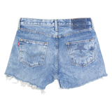 LEVI'S 501 BIG E Acid Wash Womens Denim Shorts Blue M W30