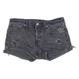 LEVI'S 501 Womens Denim Shorts Black M W30