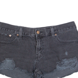 LEVI'S Womens Denim Shorts Black M W30