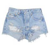 LEVI'S 501 BIG E Womens Denim Shorts Blue S W25