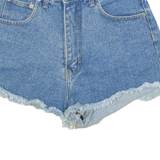 ETAM Womens Denim Shorts Blue UK 12 W26