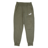 PUMA Mens Joggers Green Tapered S W27 L28