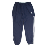 ADIDAS Mens Track Pants Blue Tapered L W28 L27
