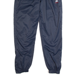 REEBOK Mesh Lined Mens Track Pants Blue Tapered L W30 L30