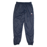 REEBOK Mesh Lined Mens Track Pants Blue Tapered L W30 L30