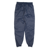 REEBOK Mesh Lined Mens Track Pants Blue Tapered L W30 L30