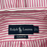 Ralph Lauren Striped Shirt - Large Red Cotton