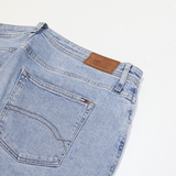 HILFIGER DENIM Distressed Womens Jeans Blue Regular Straight Stone Wash W34 L27