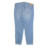 HOLLISTER Distressed Low Rise Womens Jeans Blue Bootcut Stone Wash W34 L26