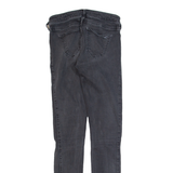 HOLLISTER Low Rise Distressed Womens Jeans Black Slim Skinny W26 L30