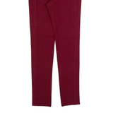 JACK WILLS Womens Leggings Maroon Skinny UK 8 W24 L28