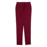 JACK WILLS Womens Leggings Maroon Skinny UK 8 W24 L28
