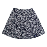 SUPERDRY Womens Skater Skirt Blue Knee Length Floral UK 10