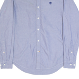 TIMBERLAND Mens Plain Shirt Blue Long Sleeve S