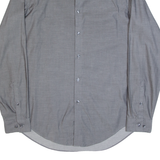 CALVIN KLEIN Slim Fit Mens Plain Shirt Grey Long Sleeve L