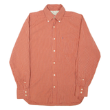 TOMMY HILFIGER Mens Shirt Orange Check Long Sleeve S